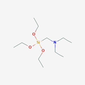 molecular formula C11H27NO3Si B083975 N-Ethyl-N-((triethoxysilyl)methyl)ethanamine CAS No. 15180-47-9