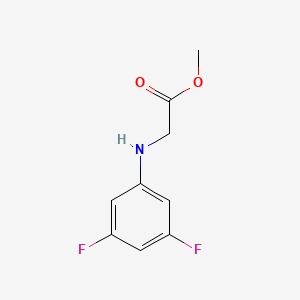molecular formula C9H9F2NO2 B8397620 N-(3,5-Difluorophenyl)glycine methyl ester 
