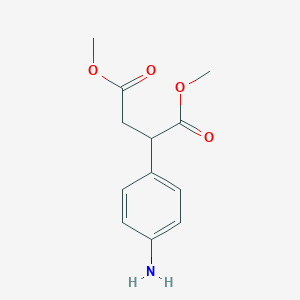 molecular formula C12H15NO4 B8397827 Dimethyl 2-(4-Aminophenyl)Succinate 