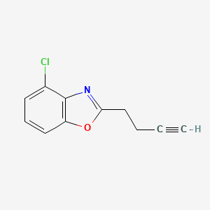molecular formula C11H8ClNO B8397849 2-(But-3-ynyl)-4-chlorobenzo[d]oxazole 