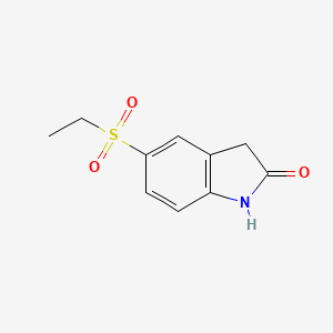 molecular formula C10H11NO3S B8397850 5-Ethylsulfonyl-2-oxindole 