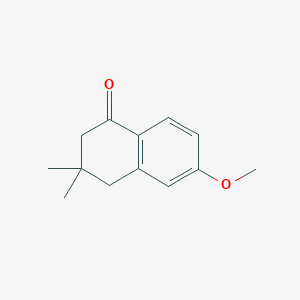 molecular formula C13H16O2 B8397883 6-methoxy-3,3-dimethyl-3,4-dihydro-1(2H)-naphthalenone 