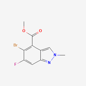 molecular formula C10H8BrFN2O2 B8397902 methyl 5-bromo-6-fluoro-2-methyl-2H-indazole-4-carboxylate 
