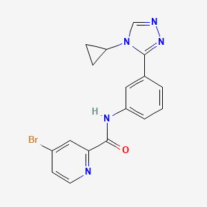 4-bromo-N-(3-(4-cyclopropyl-4H-1,2,4-triazol-3-yl)phenyl)picolinamide
