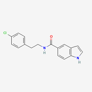 molecular formula C17H15ClN2O B8397913 N-(4chlorophenethyl)-1H-indole-5carboxamide 