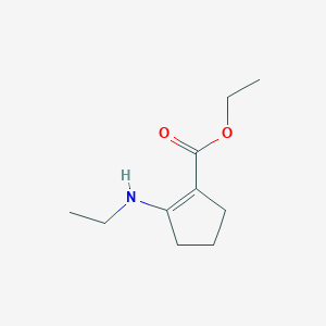 molecular formula C10H17NO2 B8397943 2-Ethylamino-cyclopent-1-enecarboxylic acid ethyl ester 