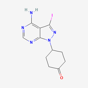 4-(4-Amino-3-iodo-1H-pyrazolo[3,4-d]pyrimidin-1-yl)cyclohexan-1-one