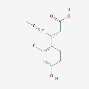 3-(2-Fluoro-4-hydroxy-phenyl)hex-4-ynoic acid