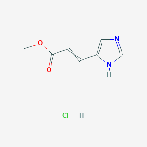molecular formula C7H9ClN2O2 B8398111 Methyl 3-(imidazol-4-yl)acrylate hydrochloride 