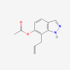 molecular formula C12H12N2O2 B8398132 (7-prop-2-enyl-1H-indazol-6-yl) acetate 