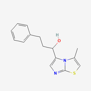 molecular formula C15H16N2OS B8398500 3-Methyl-alpha-(2-phenylethyl)imidazo[2,1-b]thiazole-5-methanol 