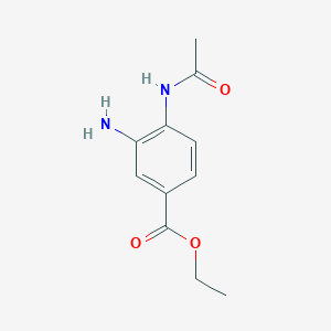 molecular formula C11H14N2O3 B8398517 Ethyl 4-(acetylamino)-3-aminobenzoate 