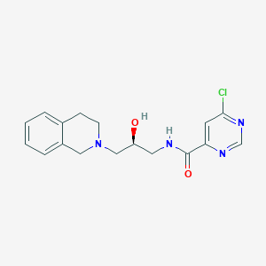 (S)-6-chloro-N-(3-(3,4-dihydroisoquinolin-2(1H)-yl)-2-hydroxypropyl)pyrimidine-4-carboxamide