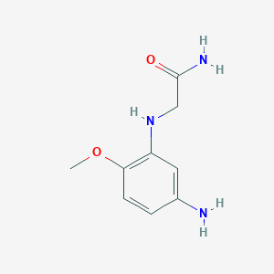 molecular formula C9H13N3O2 B8398570 2-Carbamylmethylamino-4-amino anisole 