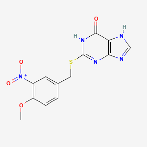 6-hydroxy-2-(4-methoxy-3-nitrobenzylsulfanyl)-9H-purine