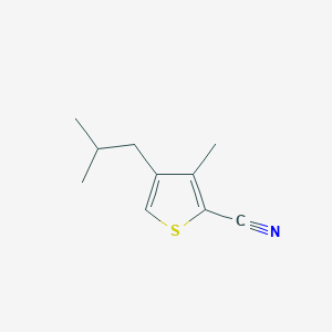 molecular formula C10H13NS B8398817 4-Isobutyl-3-methylthiophene-2-carbonitrile 