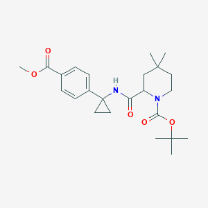 Tert-butyl 2-((1-(4-(methoxycarbonyl)phenyl)cyclopropyl)carbamoyl)-4,4-dimethylpiperidine-1-carboxylate