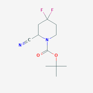 Tert-butyl 2-cyano-4,4-difluoropiperidine-1-carboxylate