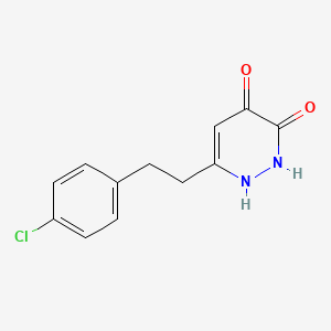 molecular formula C12H11ClN2O2 B8398937 6-[2-(4-Chlorophenyl)ethyl]-4-hydroxypyridazin-3(2H)-one 