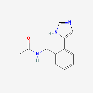 molecular formula C12H13N3O B8398968 N-(2-(1H-imidazol-4-yl)benzyl)acetamide 