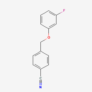 molecular formula C14H10FNO B8398998 4-(3-Fluorophenoxymethyl)benzonitrile 