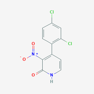 molecular formula C11H6Cl2N2O3 B8399075 4-(2,4-dichloro-phenyl)-3-nitro-1H-pyridin-2-one 