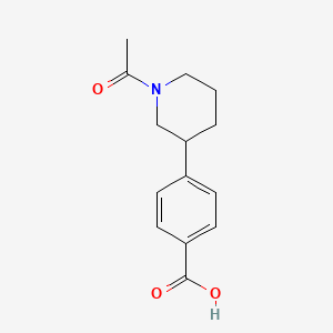 molecular formula C14H17NO3 B8399078 4-(1-Acetyl-piperidin-3-yl)-benzoic acid 
