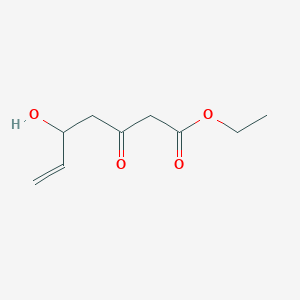 molecular formula C9H14O4 B8399092 5-Hydroxy-3-oxo-6-heptenoic acid-ethyl ester 