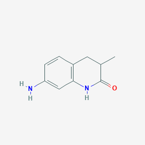 molecular formula C10H12N2O B8399141 7-amino-3-methyl-3,4-dihydroquinolin-2(1H)-one 