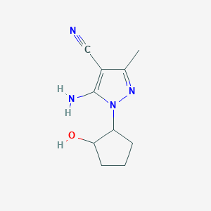 1-(2-hydroxycyclopentyl)-3-methyl-5-amino-1H-pyrazole-4-carbonitrile