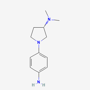 molecular formula C12H19N3 B8399716 (3S)-1-(4-aminophenyl)-N,N-dimethylpyrrolidin-3-amine 