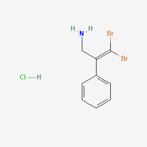 molecular formula C9H10Br2ClN B8399771 2-Phenyl-3,3-dibromoallylamine hydrochloride 