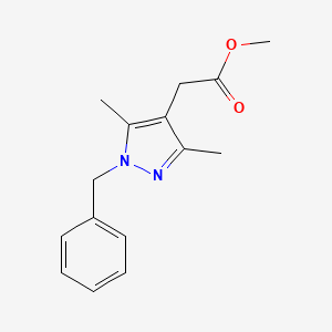molecular formula C15H18N2O2 B8399790 (1-Benzyl-3,5-dimethyl-1H-pyrazol-4-yl)-acetic acid methyl ester 