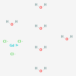 molecular formula Cl3GdH12O6 B083998 Gadolinium(III) chloride hexahydrate CAS No. 13450-84-5