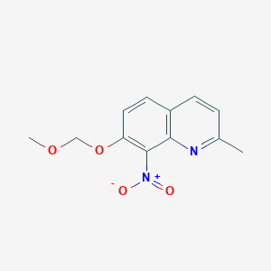 molecular formula C12H12N2O4 B8399802 7-(Methoxymethoxy)-8-nitroquinaldine 