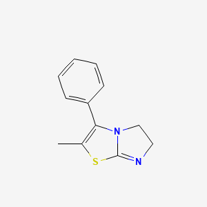 molecular formula C12H12N2S B8399817 2-Methyl-3-phenyl-5,6-dihydro-imidazo[2,1-b]thiazole 