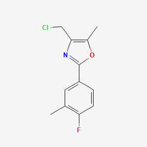 4-Chloromethyl-2-(4-fluoro-3-methyl-phenyl)-5-methyl-oxazole