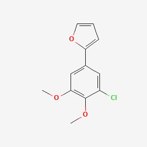 molecular formula C12H11ClO3 B8399994 2-(3-Chloro-4,5-dimethoxyphenyl)furan 