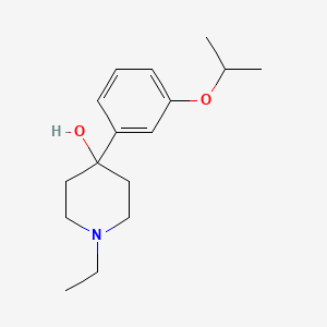 molecular formula C16H25NO2 B8400001 N-Ethyl-4-hydroxy-4-(3-(1-methylethoxy)phenyl)piperidine 