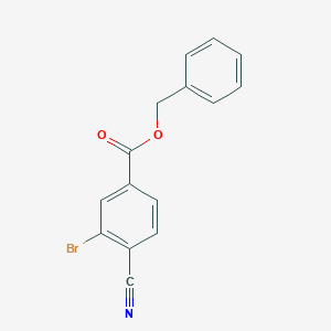 molecular formula C15H10BrNO2 B8400010 Benzyl 3-bromo-4-cyanobenzoate 