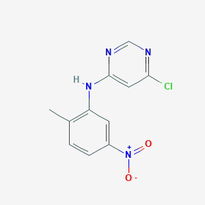 molecular formula C11H9ClN4O2 B8400014 2-[(6-Chloro)pyrimidin-4-ylamino]-1-methyl-4-nitrobenzene 