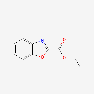 molecular formula C11H11NO3 B8400025 4-Methyl-benzooxazole-2-carboxylic acid ethyl ester 