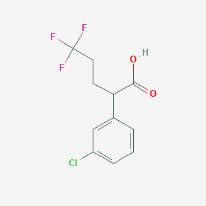 molecular formula C11H10ClF3O2 B8400066 2-(3-Chloro-phenyl)-5,5,5-trifluoro-pentanoic acid 