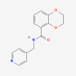 molecular formula C15H14N2O3 B8400074 2,3-Dihydro-N-(4-pyridinylmethyl)-1,4-benzodioxin-5-carboxamide CAS No. 261767-11-7