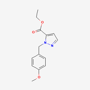 molecular formula C14H16N2O3 B8400149 ethyl 1-(4-methoxybenzyl)-1H-pyrazole-5-carboxylate 