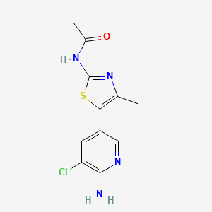 N-[5-(6-amino-5-chloropyridin-3-yl)-4-methyl-1,3-thiazol-2-yl]acetamide