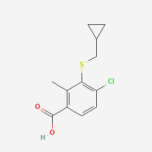 4-Chloro-3-cyclopropylmethylthio-2-methylbenzoic acid