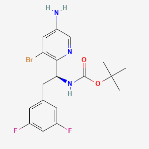 tert-Butyl (S)-(1-(5-amino-3-bromopyridin-2-yl)-2-(3,5-difluorophenyl)ethyl)carbamate
