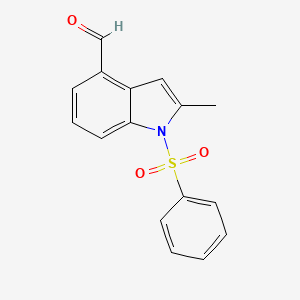 2-Methyl-1-(phenylsulfonyl)-1H-indole-4-carbaldehyde