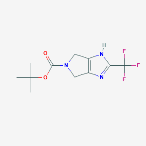 molecular formula C11H14F3N3O2 B8400318 tert-Butyl 2-(trifluoromethyl)-4,6-dihydropyrrolo[3,4-d]imidazole-5(1H)-carboxylate 